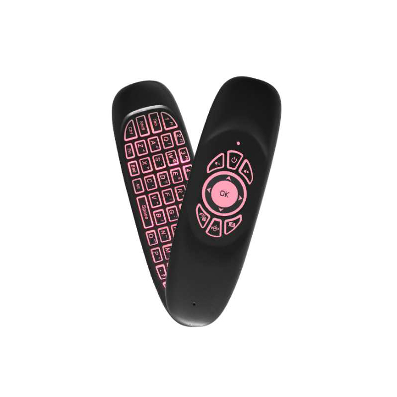Long Operating Range Air Mouse Backlight 2.4G Remote Control With Keyboard