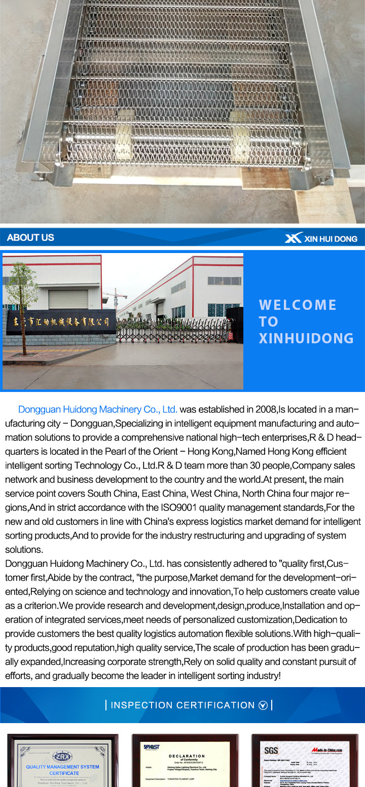 Metal Stainless Steel Conveyor , Wire Mesh Conveyor With Heavy Loading