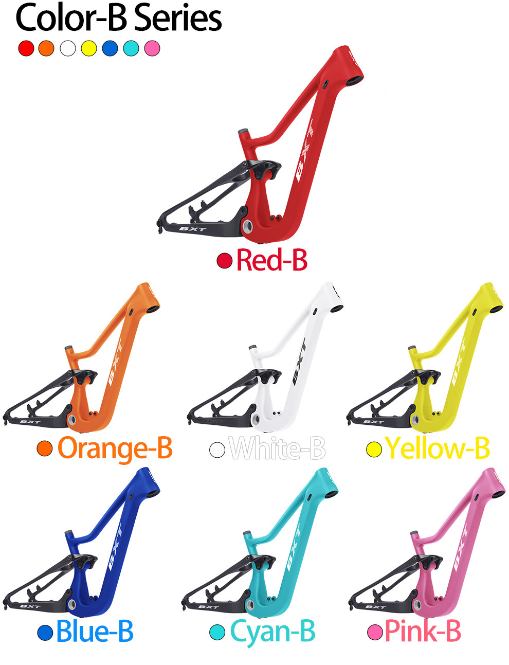 XC Full Suspension Carbon Mountain Bike Frame 24 For Children MTB Bike
