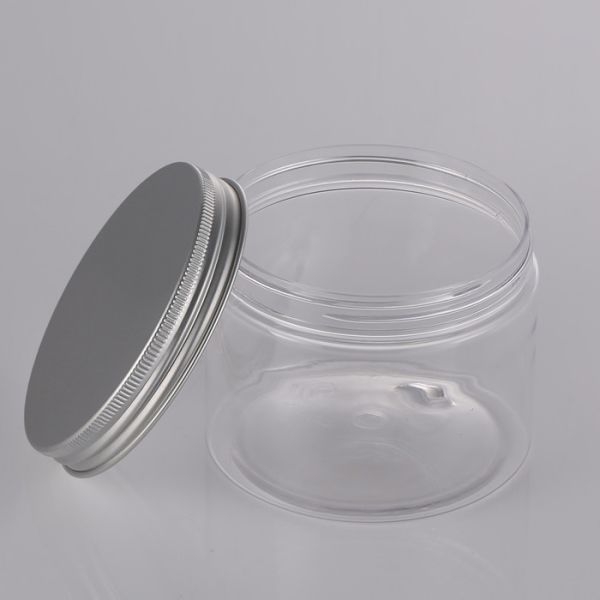 500ml 85mm Wide Mouth Round Plastic Canisters Clear Storage Jars