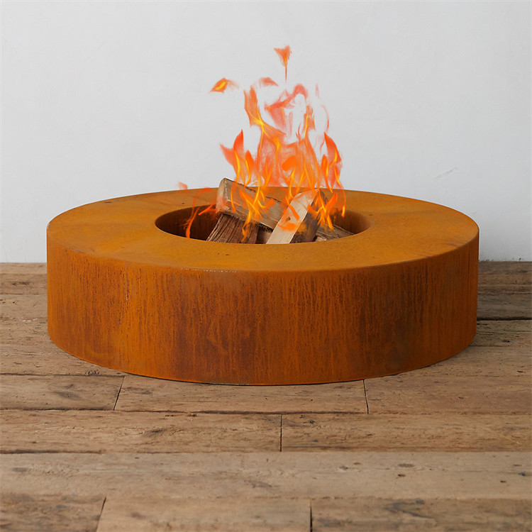 Outdoor Rustic Red Wood Burning Fire Pits 1200mm *400mm*2000mm