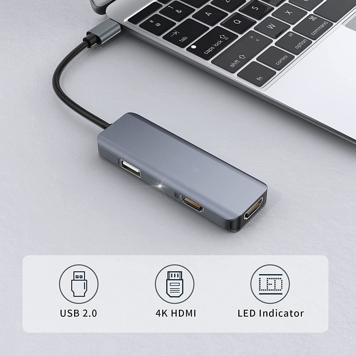 Convenient Silver USB C Docking Station with Displaylink IC and USB 3.0 Ports
