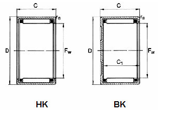 BK0509 HK0509 9MM Drawn Cup Needle Roller Bearings