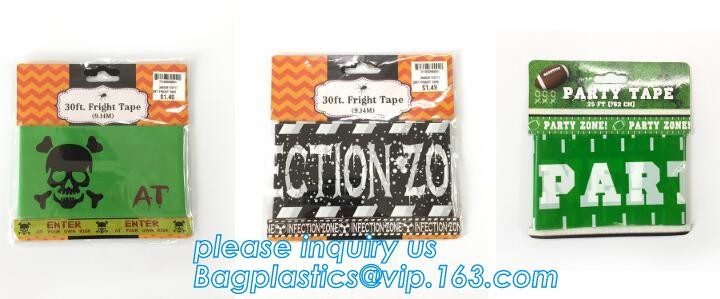 pe no adhesive fright tape halloween Caution Tape yellow warning tape,Custom Printed Halloween Party Decoration Caution