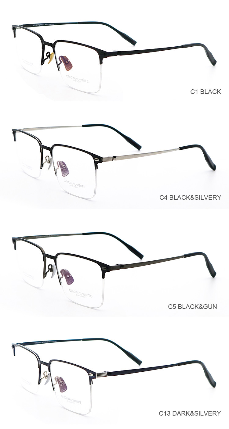Ultra-Light Eyeglasses Frames Pure Titanium Glasses Frames Safety