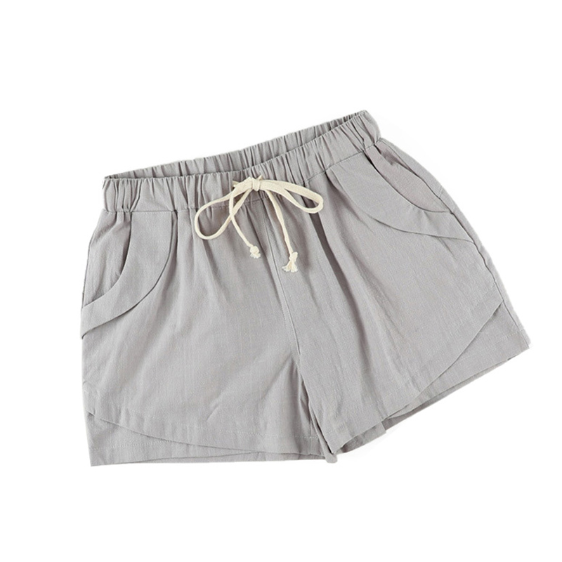 Oem Factory Manufacturer Custom Logo shorts spring new style high waist lace-up elastic sports pants