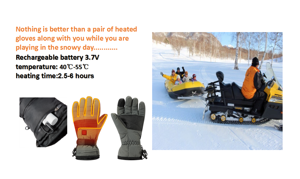 Electric Rechargeable Heated Gloves Battery Heated Inner Gloves Battery