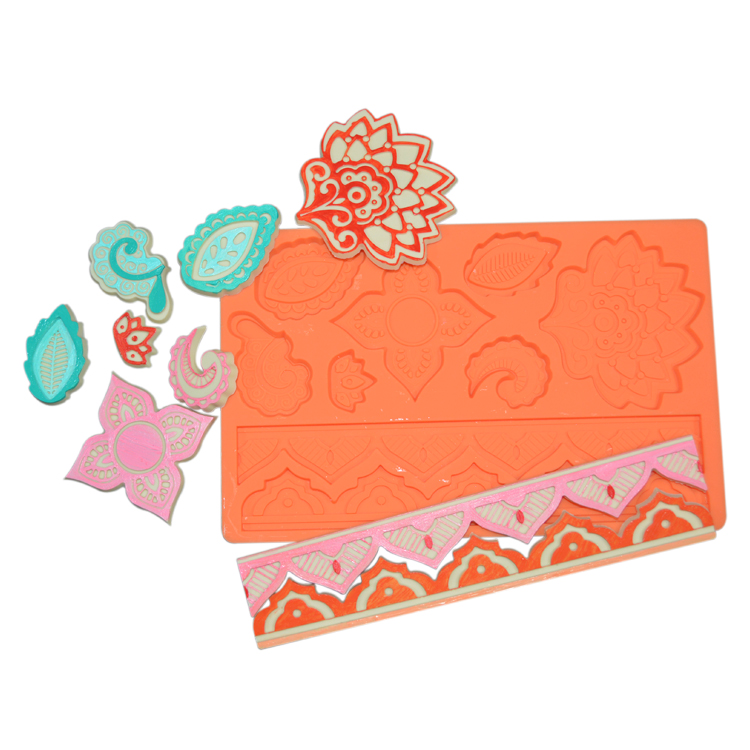 DIY Silicone Baking Utensils Cake Tools Fondant Silicone Lace Mat Sustainable