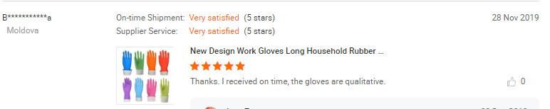Flocked Lined Latex Rubber Gloves For Washing Dishes