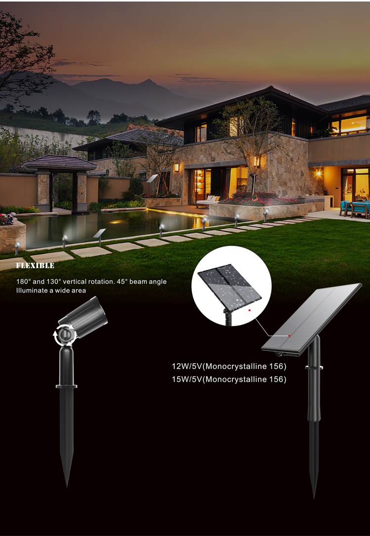 Six Heads IP66 LED Solar Pathway Lights 6500K For Outdoor Garden Walkway