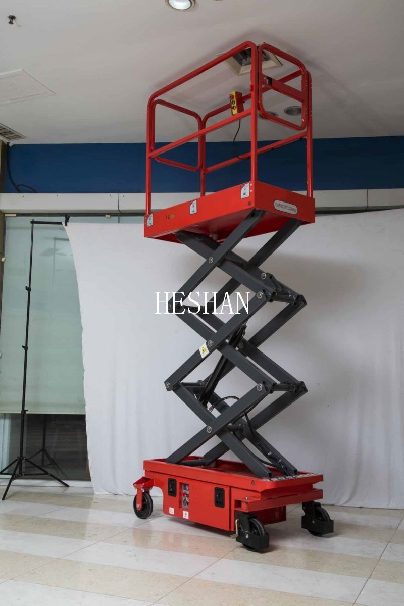 4.8M Portable Hydraulic Scissor Lift 300kg Warehouse Platform Lift