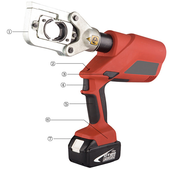 Portable Battery Powered Hydraulic Cable Crimping Tool 16-300mm2 Long Life