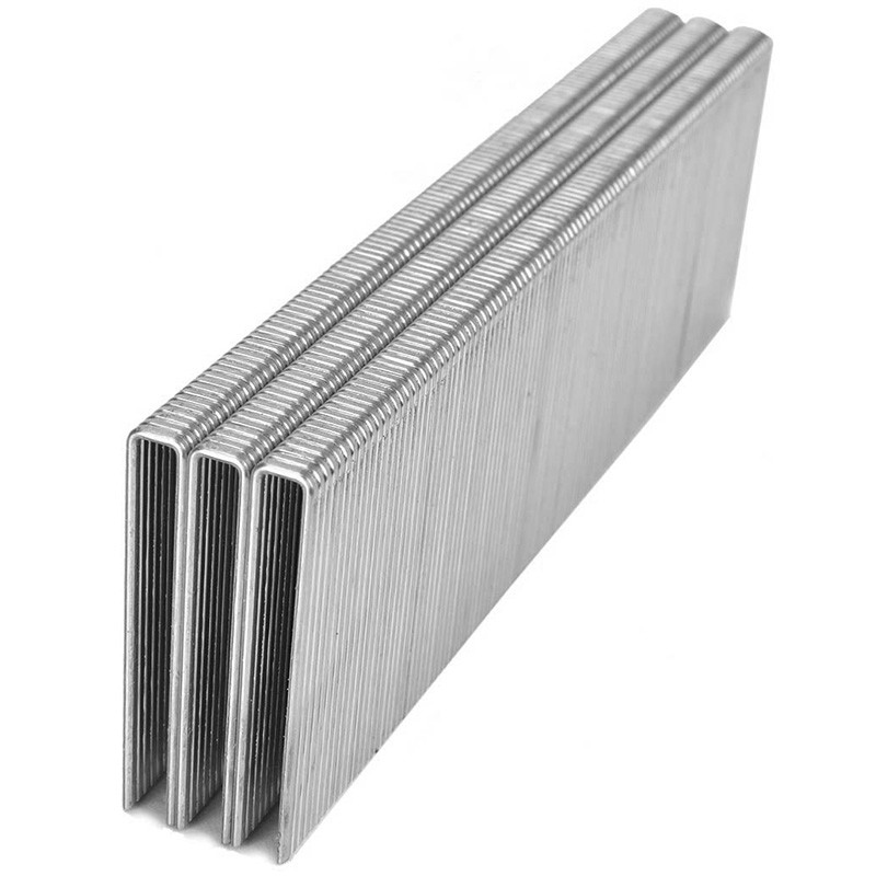 U Type 18 Gauge Staples 5.7 mm Crown Narrow 90 Series 22mm Air Gun Staples Galvanized