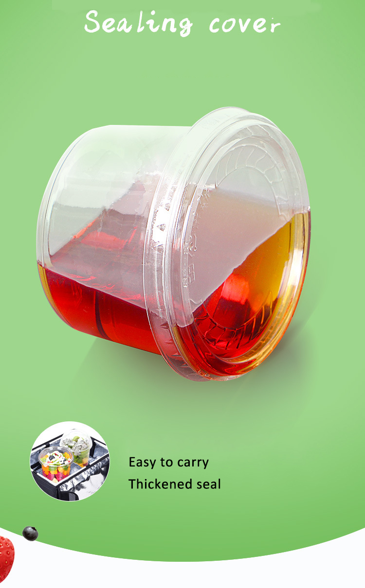 2024 Outdoor Camping Plastic Yogurt Cup with Offset Printing and Leak-Proof Design