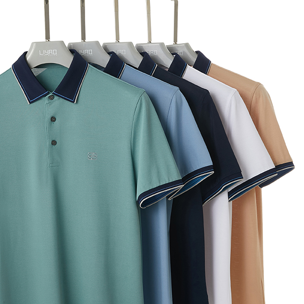 Button Polo Men's Short Sleeve Shirt Cotton Embroidery Logo Wingllar Business Men