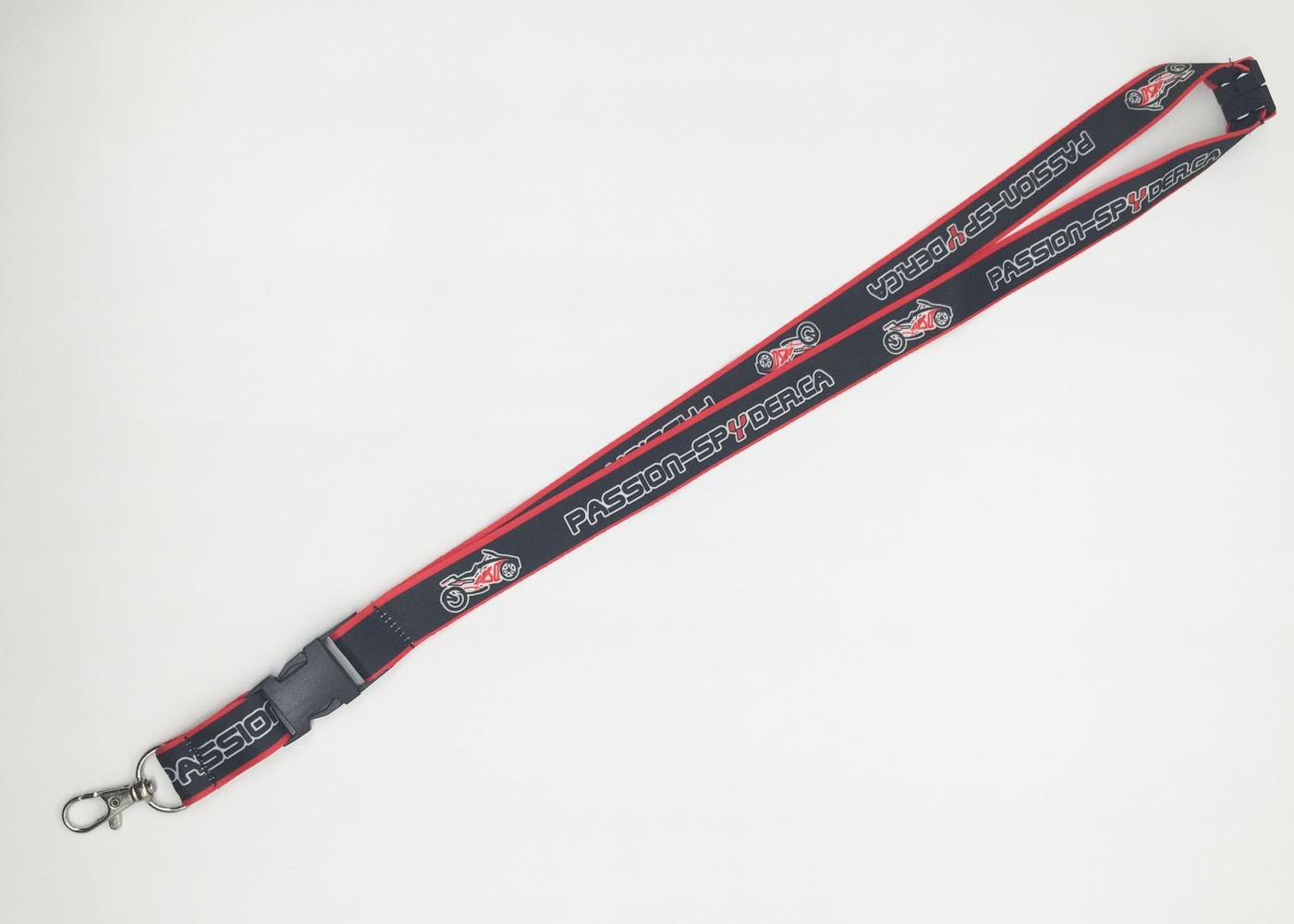 Professional Dye Sublimation Lanyards With Detachable Clip White Black