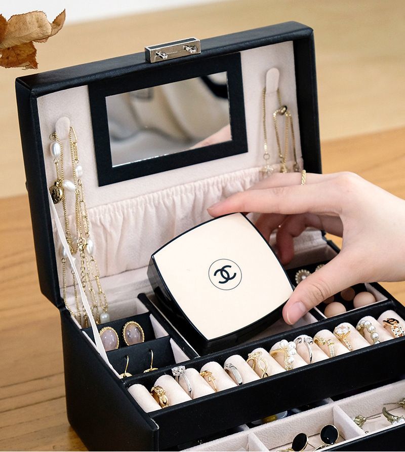 Luxury PU Leather Flannel Packaging Packing Storage Gift Box Case for Ring Earring Pendant Necklace Bracelet Bracelet Watch Cigar Perfume Jewelry Jewellery Set