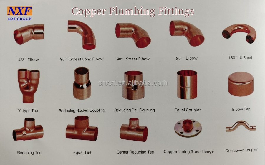 NXF Copper Coupling TP2 Cu-DHP C12200 C1220 Reducing Socket Copling/Reducing Bell Coupling/Equal Coupler
