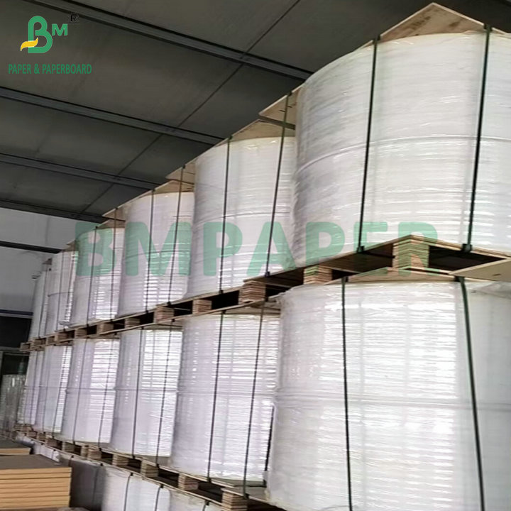 56gsm 60gsm CB CFB CF White Blue Pink Carbonless Paper 44.5cm Roll