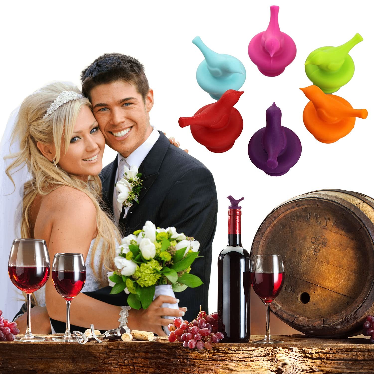 Silicone Wine Bottle Stopper Reusable For Keeping Wine Champagne Fresh