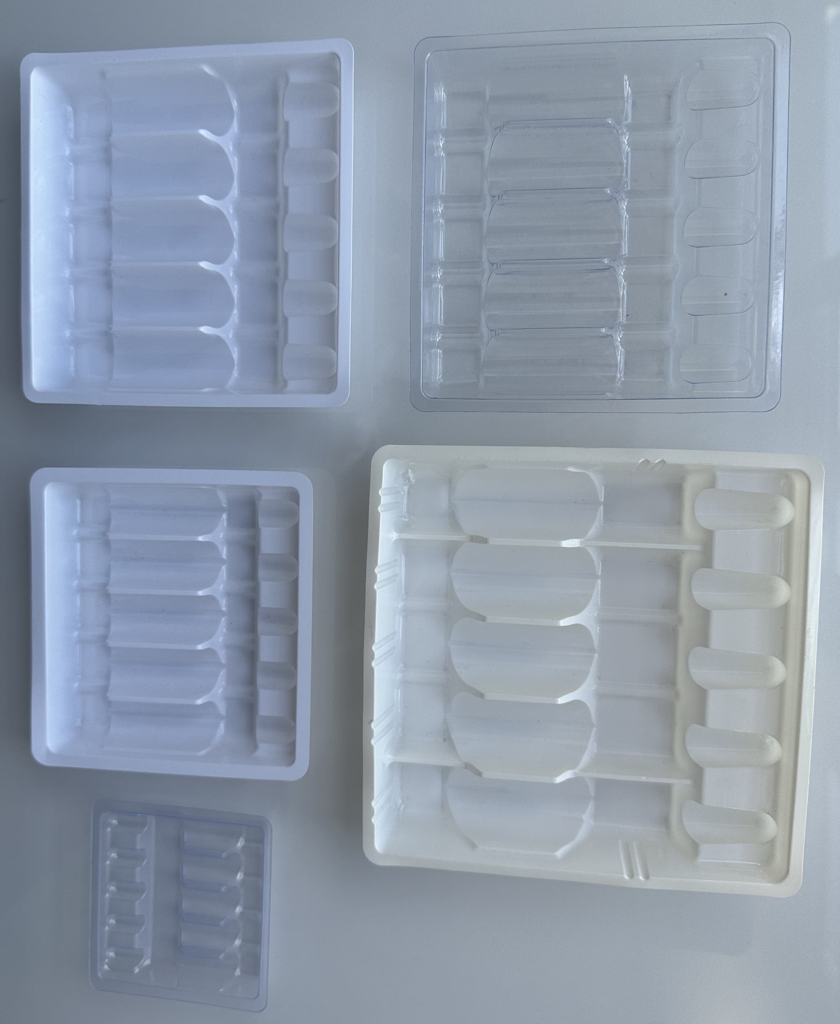1ml 2ml 5ml 10ml 5-pack Ampoule Tray PET Vacuum Tray Customization