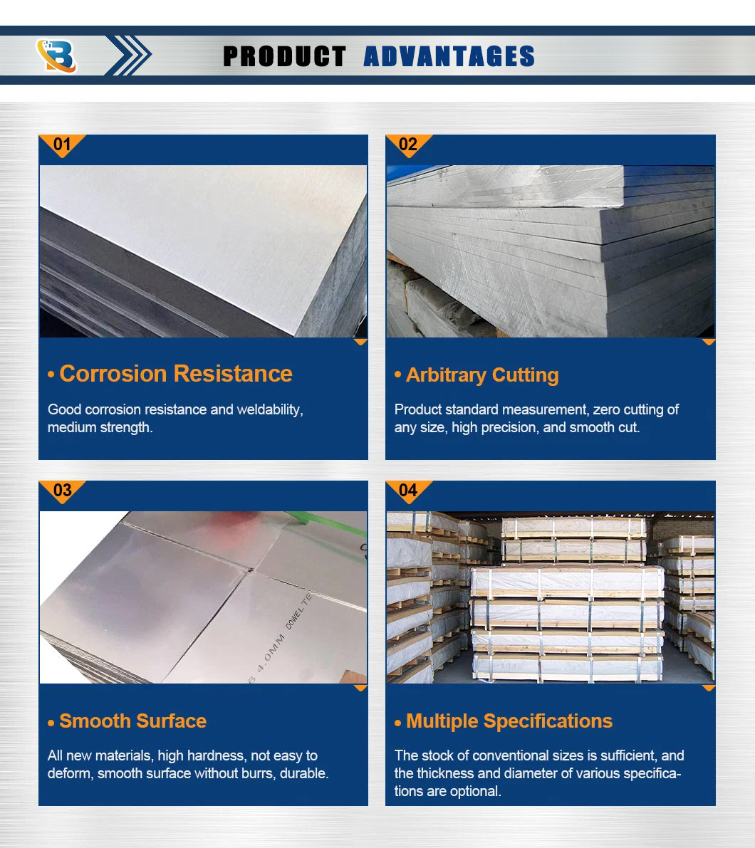 Factory Supply Aluminum Sheet 0.15.0-25.0 mm Alloy Sheet Aluminum Plate