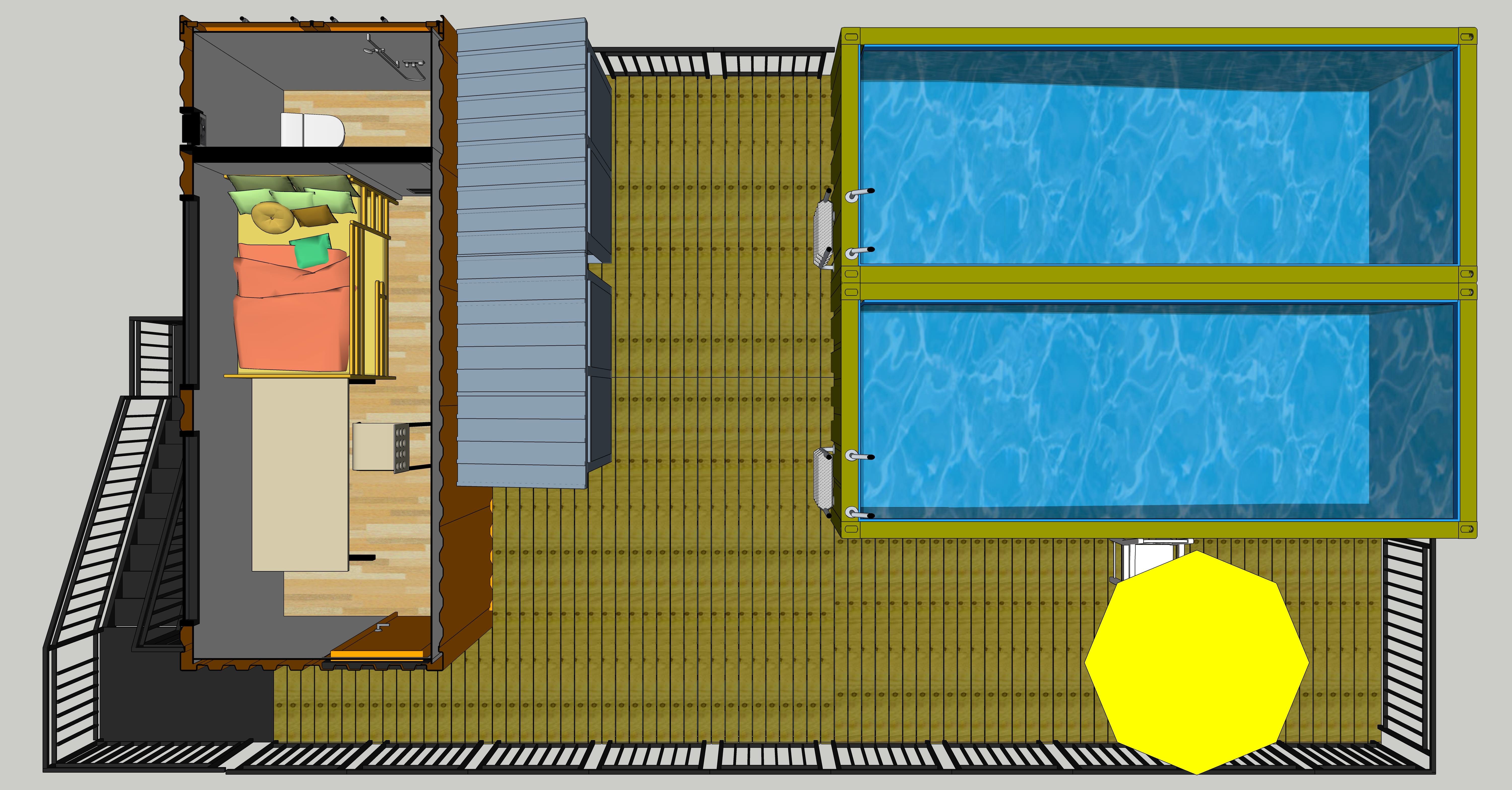 40gp Multifunctional Modular Shipping Container House Prefabricated Combined