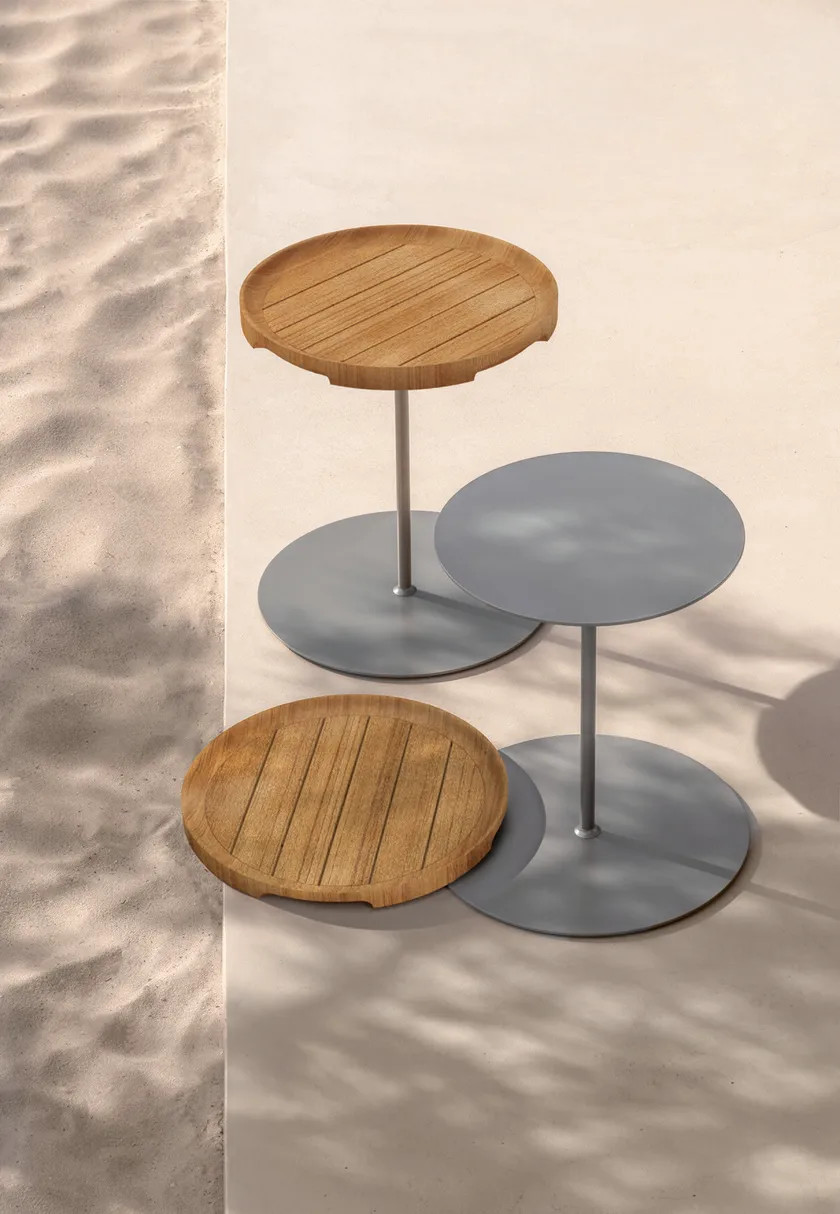Plywood Small Side Coffee End Table Wooden Top Steel Base Tables For Lounge