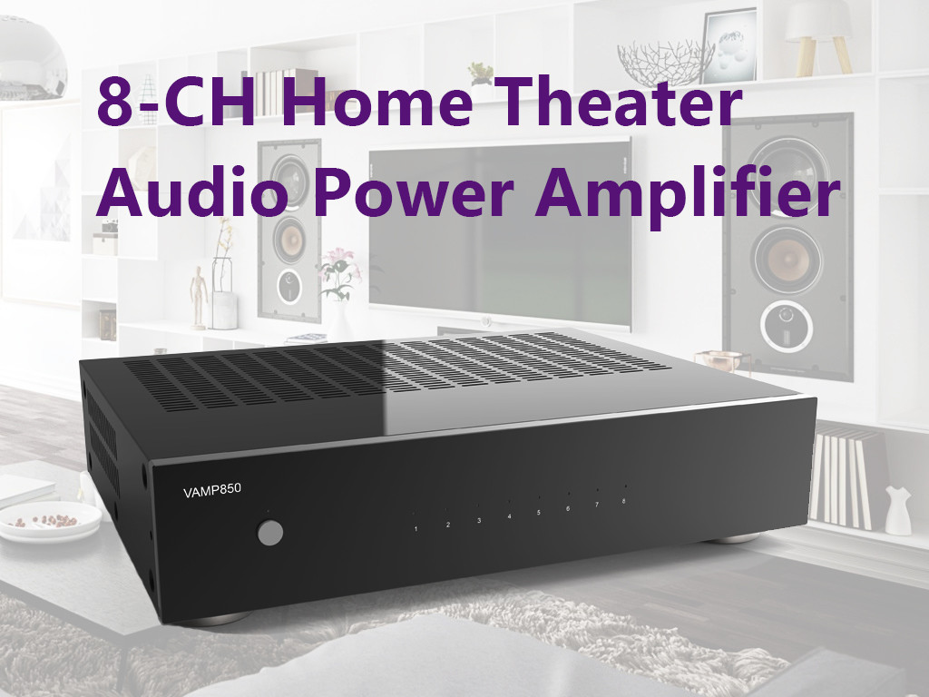 400W RMS Power Rack Mount 8 Channel Power Amplifier For Restaurant Theater Studio