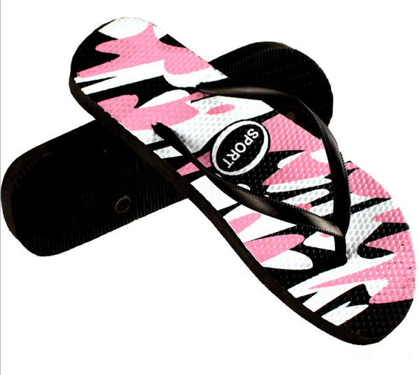 V strap full color printed Women Flip flops thongs slipers manufacturers