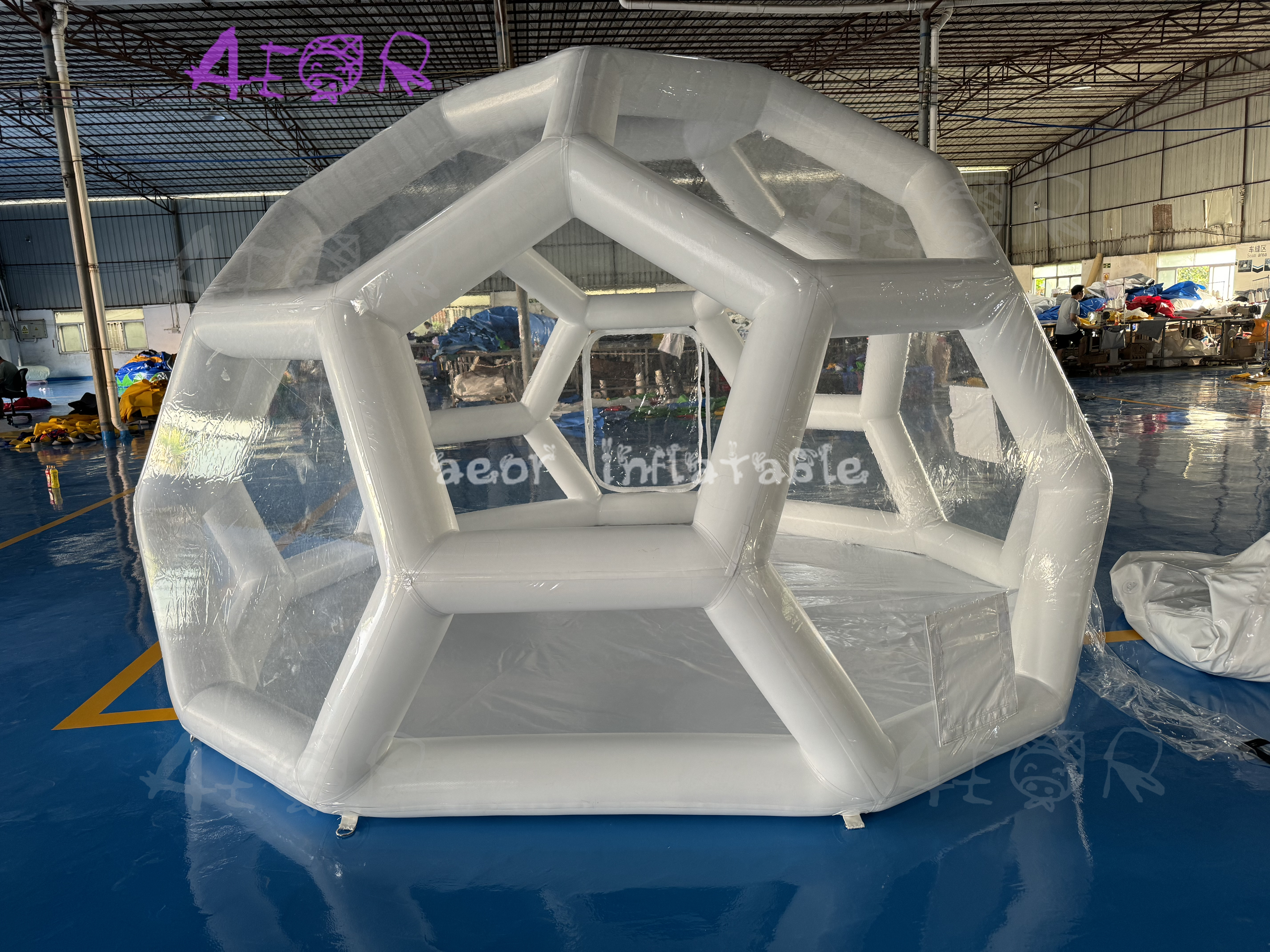 Inflatable Dome Bubble Tent Transparent Camping Inflatable Football Bubble Tent With Balloon