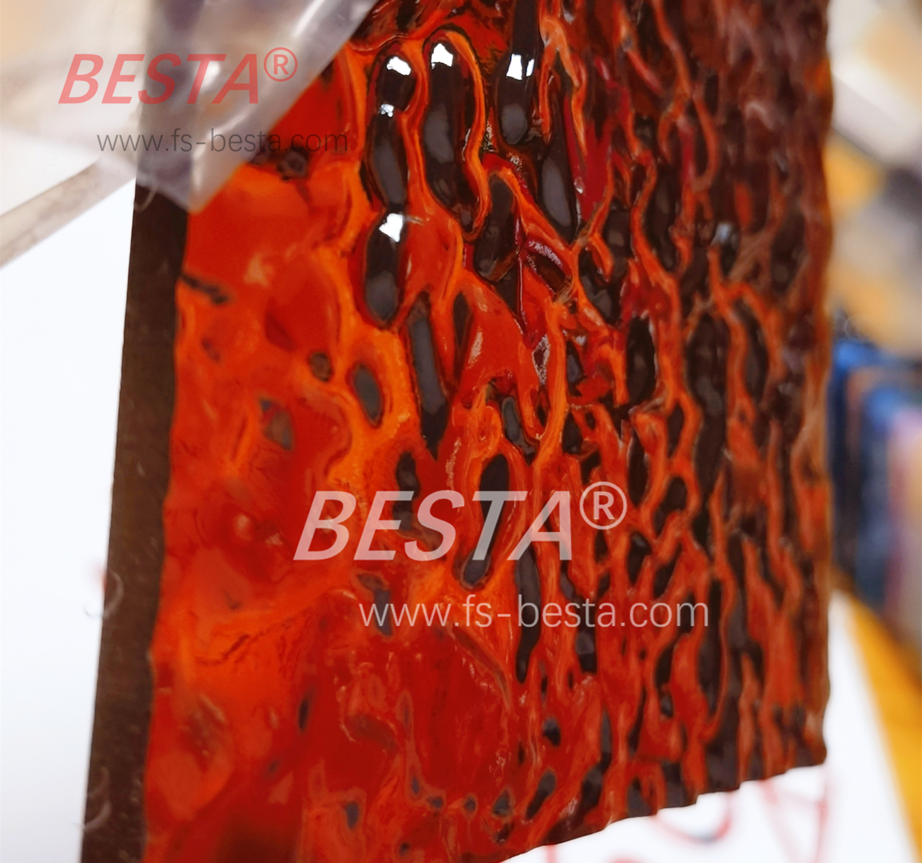 Extruded Textured Clear Acrylic Sheet PMMA Stone Grain Decorative Acrylic Panels