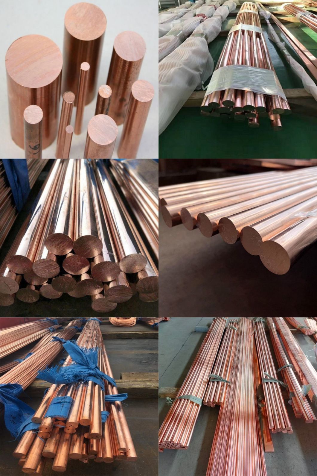 Large Stock Electrolytic Copper Rod 99.9% Pure ASTM C1100 C14500 C1220 Polished Red Copper Bar
