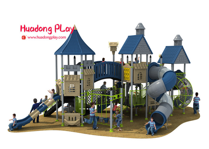 EU Standard Childrens Outdoor Playsets , Sports Series Plastic Slide Set Amusing