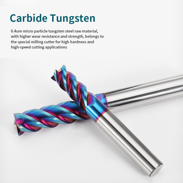 2/4 Flutes Solid Tungsten Carbide End Mill HRC 55/60/65/70 CNC Square Face End Milling Cutter Customizable OEM for Metal Fresas