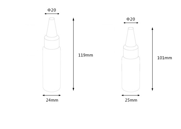 Colorful Plastic Water Bottles , PET PP 30ml Small Plastic Bottles With Lids