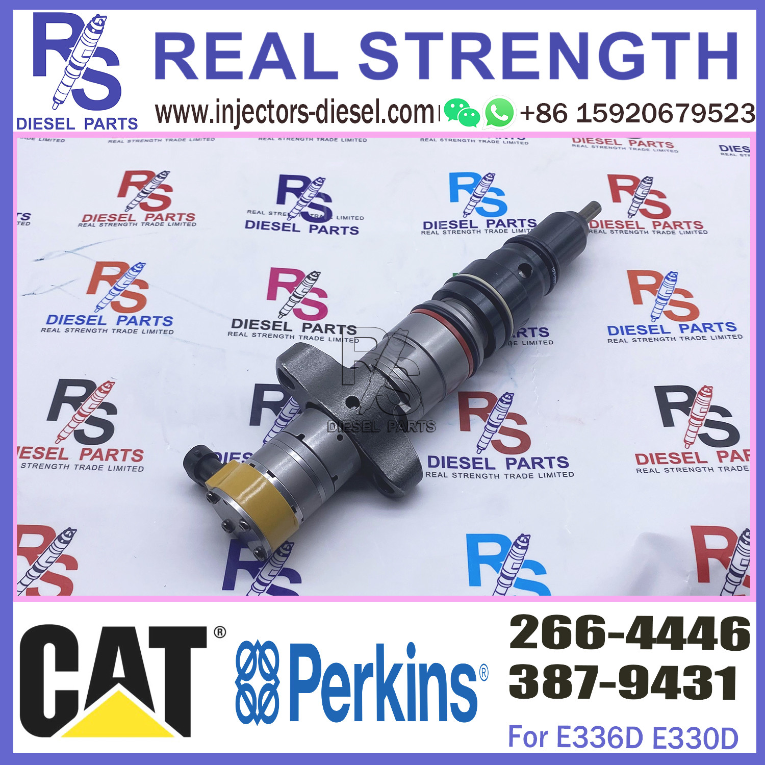 Construction Machinery Parts High Performance Common Rail Diesel C9 Injector 266-4446 For Cat Excavator Fuel Engine