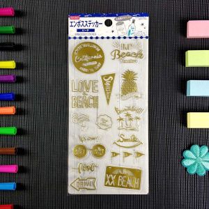 Buy cheap Non Toxic Hot Foil Stamping Stickers Alphanumeric Custom Embossed Stickers product