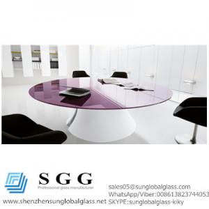 Buy cheap Excellence quality oval meeting table glass top product