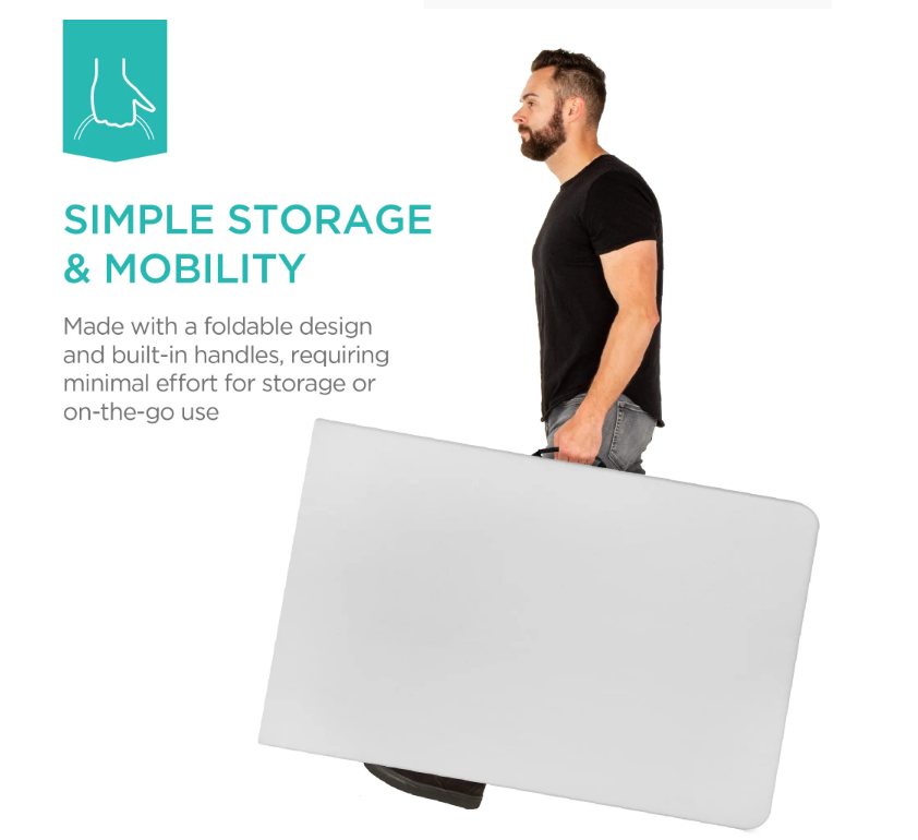 Modern Design 6FT Folding In Half Bench with Plastic Panel White or Customized Color