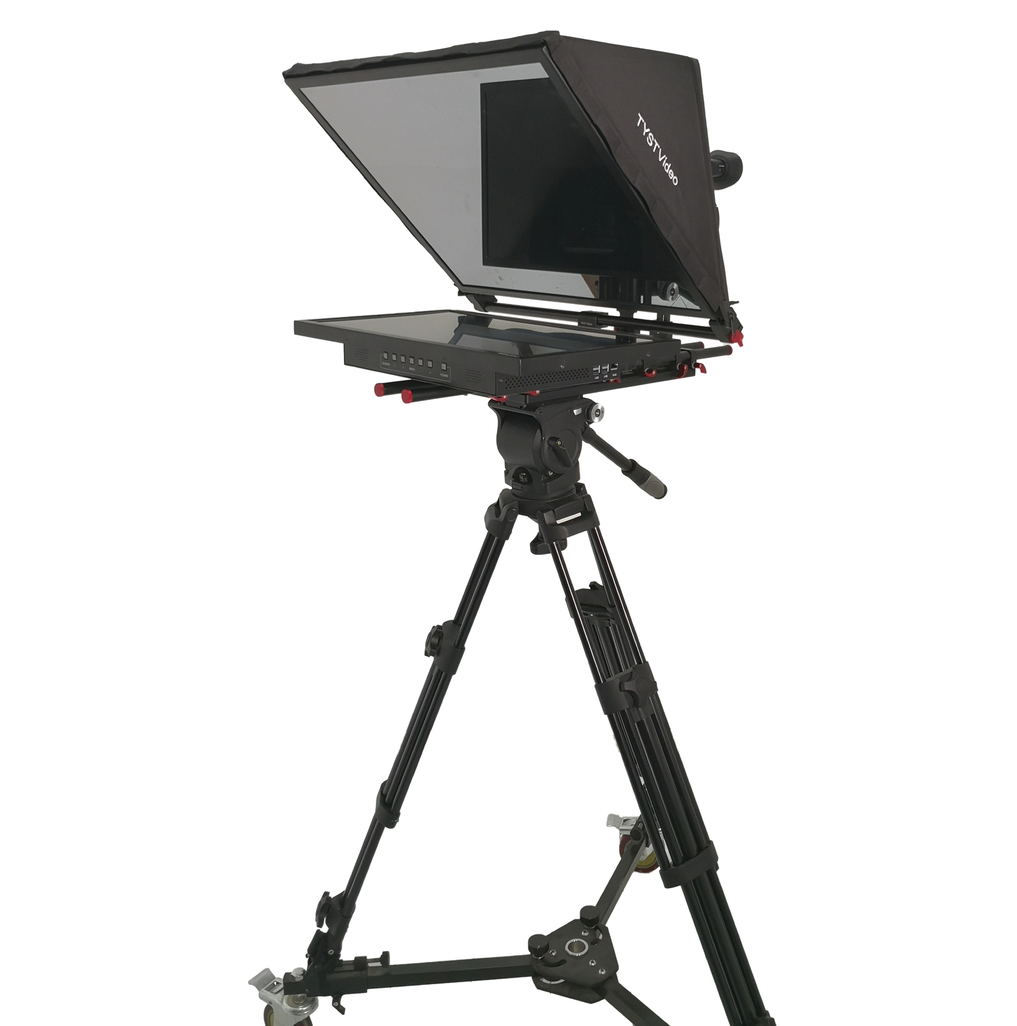 TYST 24 inch Studio Live Stream Broadcast Teleprompter with Metal Frame and Nylon Hood
