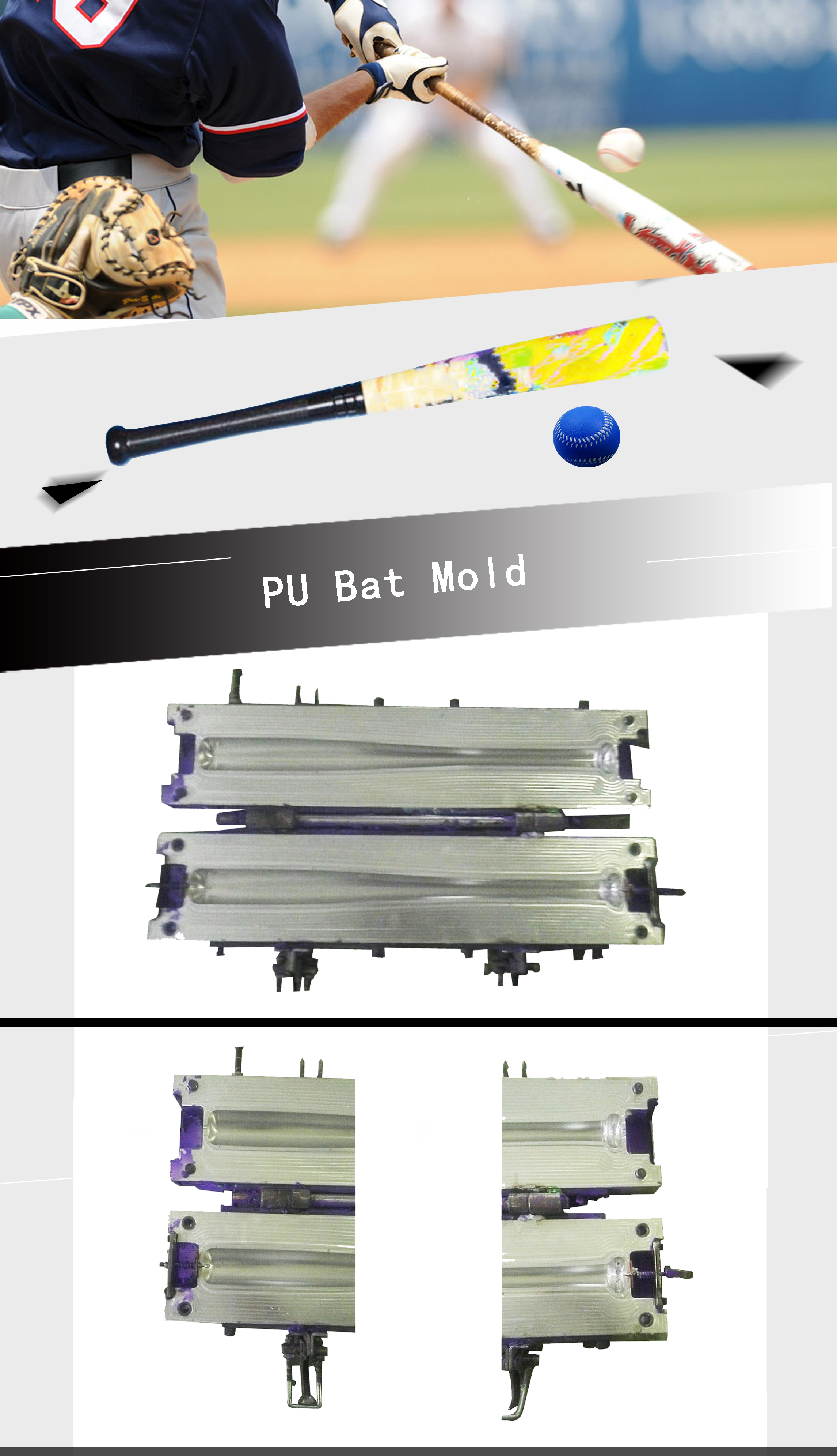 PU Baseball Bat Quencher Polyurethane Foam Molds