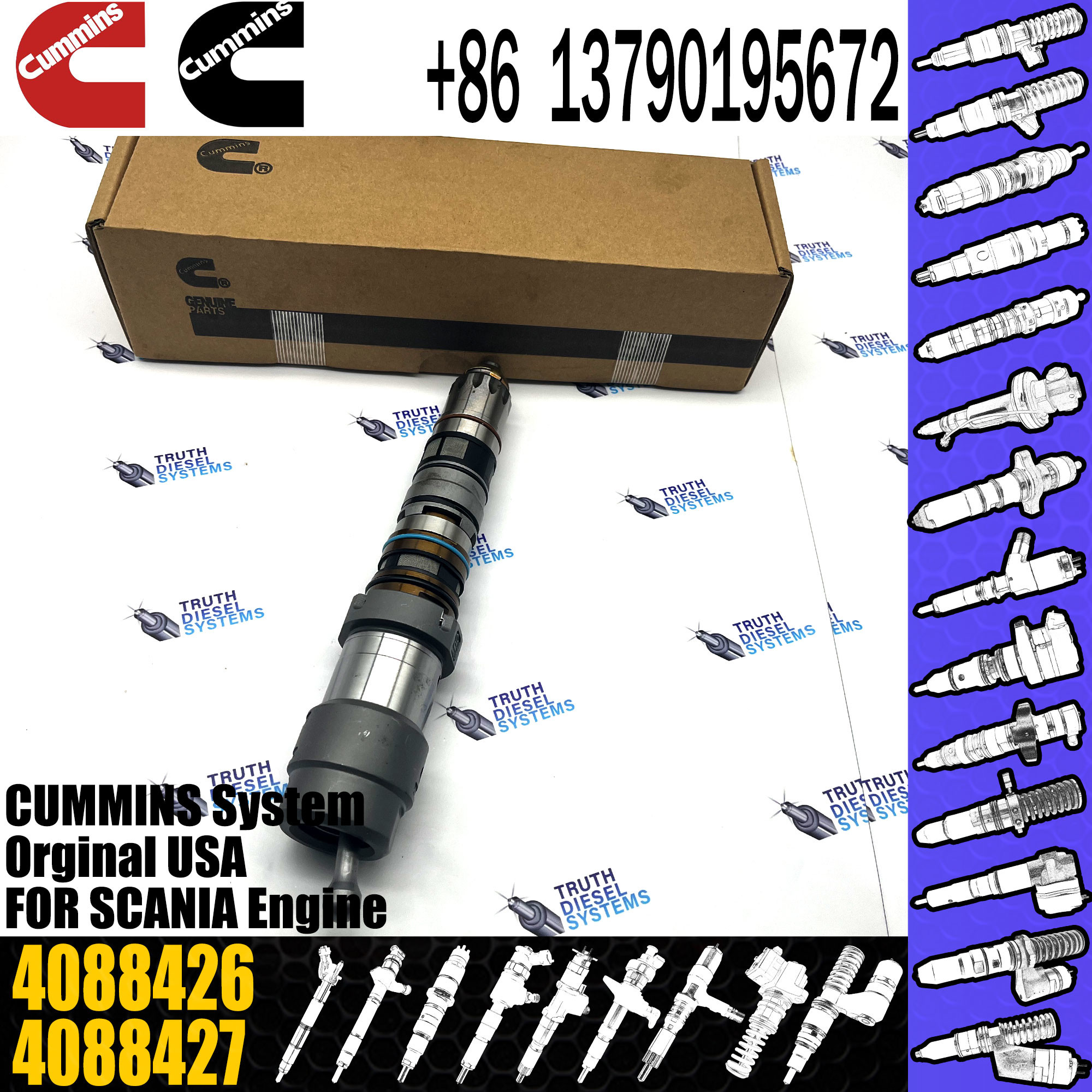 Diesel Engine Fuel Injector 4326781 4088428 4326780 4928346 4088426 For CUMMINS