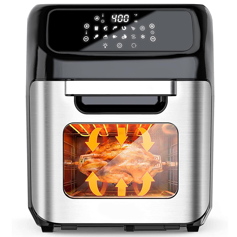 Multifunctional Stainless Steel Air Fryer Ovens 12L Non Oil Convection Rotisserie Dehydrator Bake 1800W