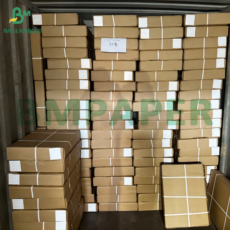 Color Inkjet Printing Paper 150gr One Side Coated White Paper 914mm X 30m Roll