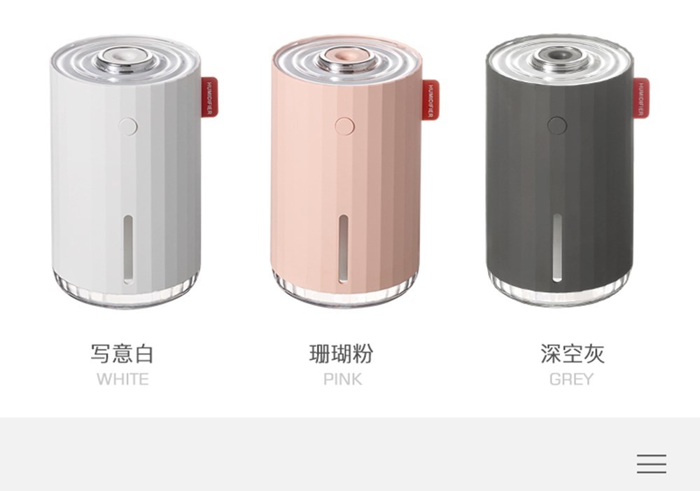 280ml Portable Mini Cool Mist Humidifier with Night Light,USB Desktop Humidifier for Bedroom Car Travel Office