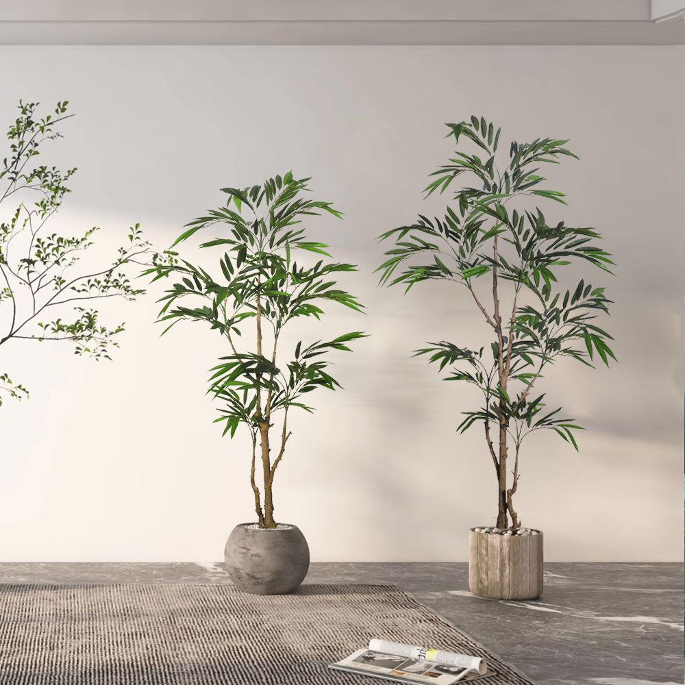 Factory wholesale artificial weeping fig tree 5.2ft 6ft faux ficus plant​ for home living room decor