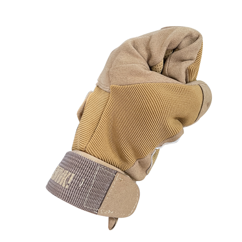Puncture Resistant Full Finger Glove for Outdoor Climbing Adjustable Wrist Strap M-XL
