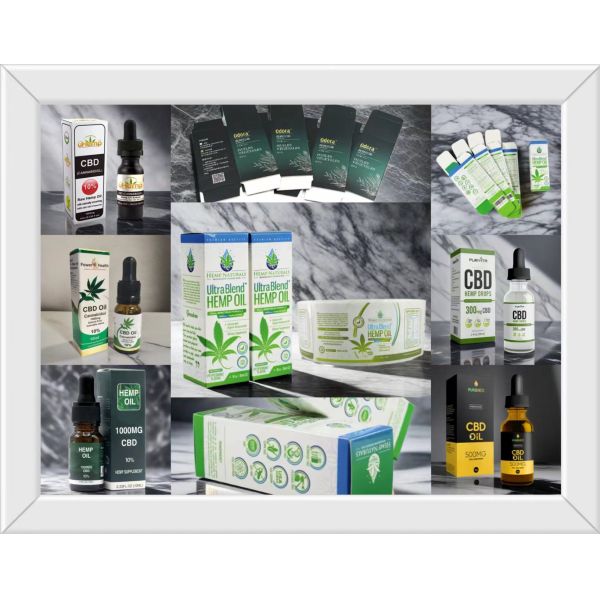 Customizable Durability Long-lasting CBD oil Bottle Sticker for Custom Packaging Needs