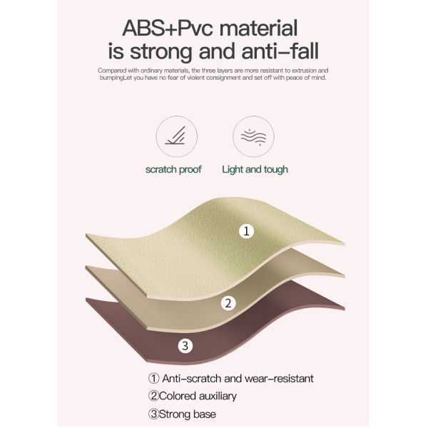 Flat trolley suitcase Best-selling Matte Finish Luggage, ABS Hard-Shell Trolley Suitcase, Student Travel Bag, Large Capacity Waterproof Shock